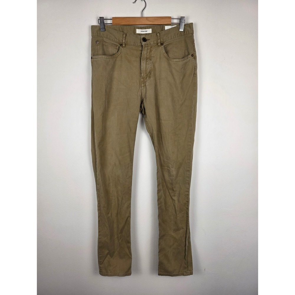 Billy Reid Mens Corduroy Pants Tan 5 Pocket Casual Straight Leg Size 30